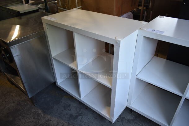 White 4 Cubby / Compartment Shelving Unit. - Image 2 of 5
