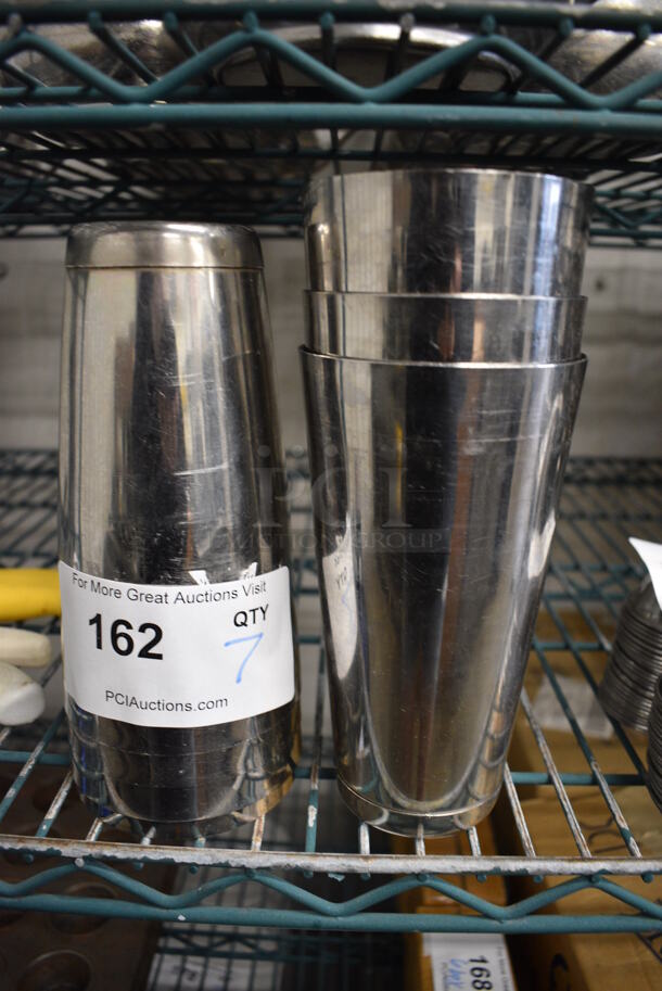 7 Stainless Steel Cups. 3.5x3.5x7. 7 Times Your Bid!