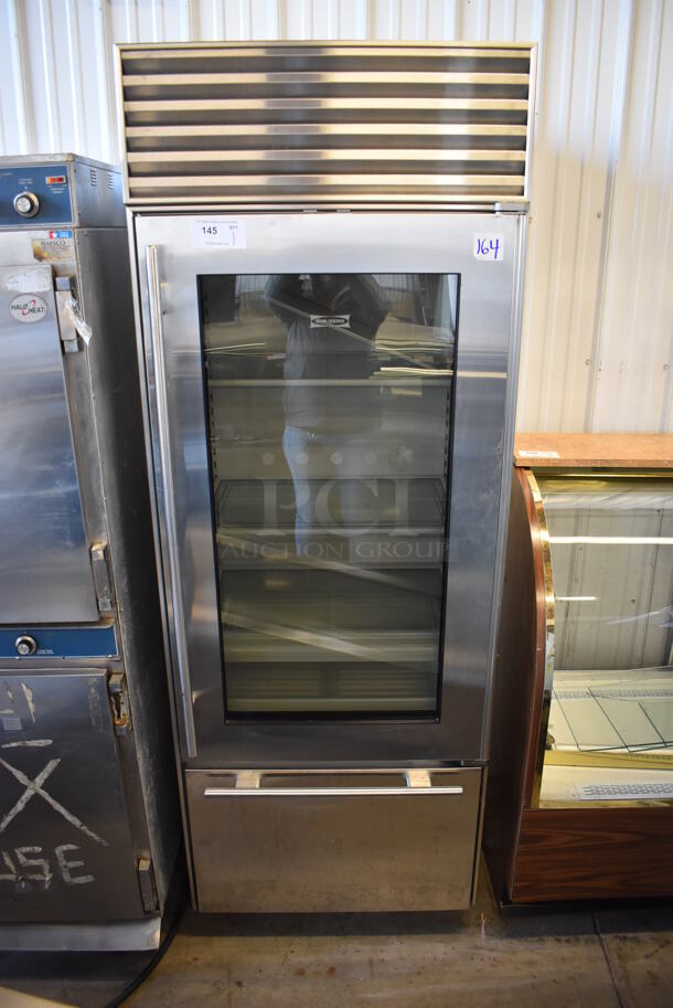 Sub Zero Stainless Steel Commercial Cooler Freezer Combo Unit. 30x26x84. Tested and Working!