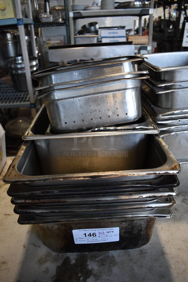 ALL ONE MONEY! Lot of Various Stainless Steel Drop In Bins. Includes 1/4x2.5, 1/6x6, 1/3x2, 1/3x4, 18/3x6, 1/2x6 - Image 6 of 6