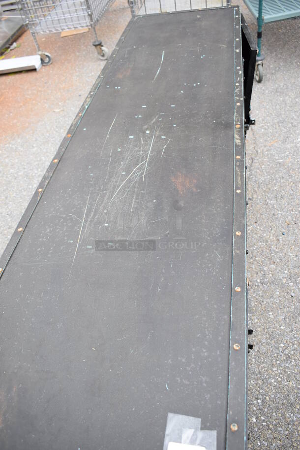 Black 4 Door Cabinet. 76x22x31 - Image 6 of 7