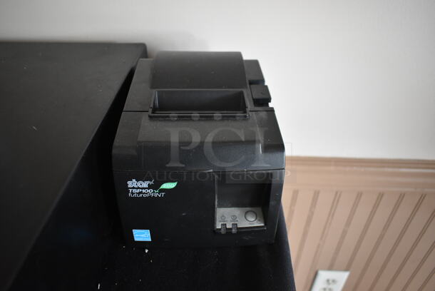 ALL ONE MONEY! Lot of 4 Tier Wire Shelving Unit w/ Square POS Monitor Stand, Receipt Printer and Metal Cash Drawer. (front hallway) - Image 4 of 8