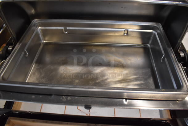 ALL ONE MONEY! Lot of Items on Tabletop Including Chafing Dishes, Poly Buckets, Ceramic Pasta Plates, Tray, Glass Bowls - Image 5 of 12