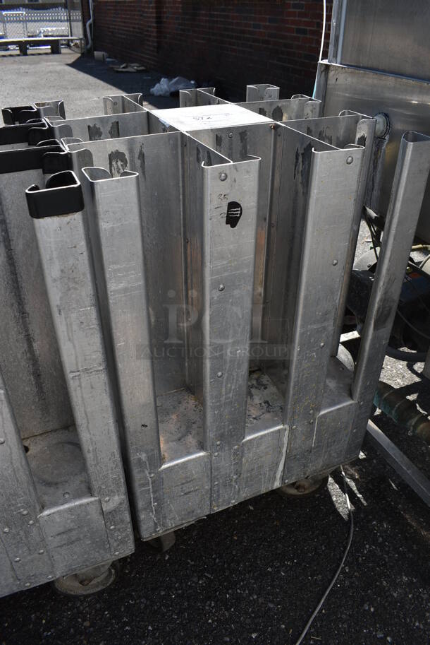 Metal Commercial Dish Cart on Commercial Casters. 19x19x32 - Image 3 of 3