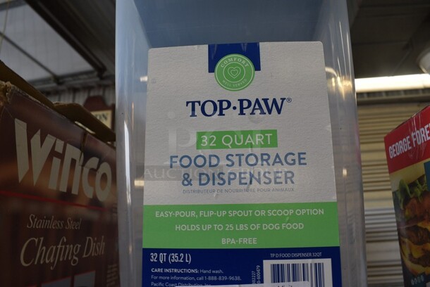 Top-Paw 32 Quart Clear Poly Food Storage & Dispenser. 10.5x17.15. - Image 2 of 3