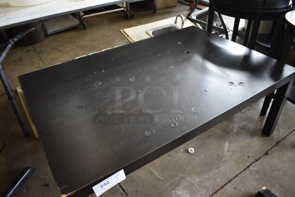 Black Wood Pattern Coffee Table. 46.5x31x18 - Image 2 of 3