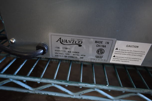 BRAND NEW SCRATCH AND DENT! Avantco BW32 Stainless Steel 32 Bun Warmer. 120 Volts, 1 Phase. Tested and Working! - Image 7 of 7
