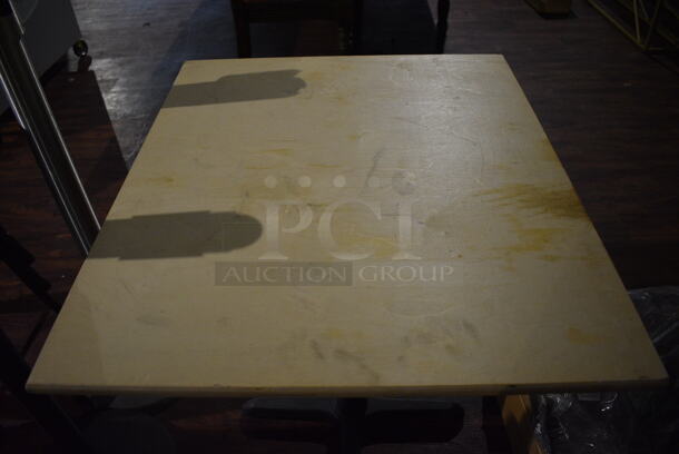 2 Wooden Tabletops on Black Metal Table Bases. 26x30x29. 2 Times Your Bid! (bar) - Image 2 of 3