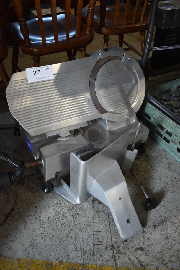 Globe Chefmate Stainless Steel Commercial Countertop Meat Slicer. 25x18x19. Tested and Does Not Power On - Image 2 of 6