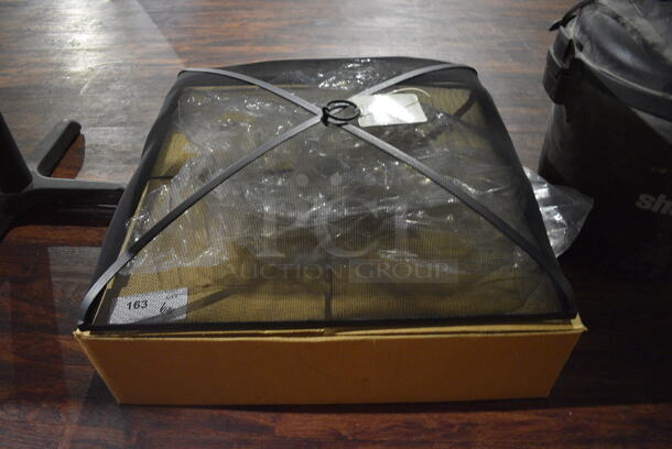BRAND NEW IN BOX! Sunnydaze Black Metal Mesh Dome Fire Pit Cover. 24x24x5 - Image 3 of 5