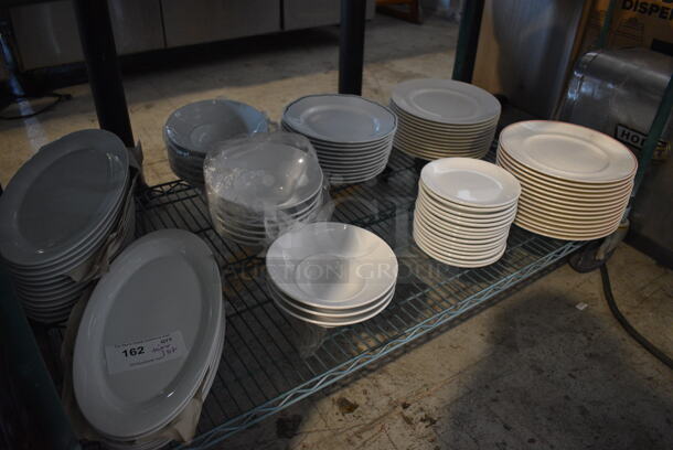ALL ONE MONEY! Tier Lot of Various White Ceramic Plates and Pasta Bowls