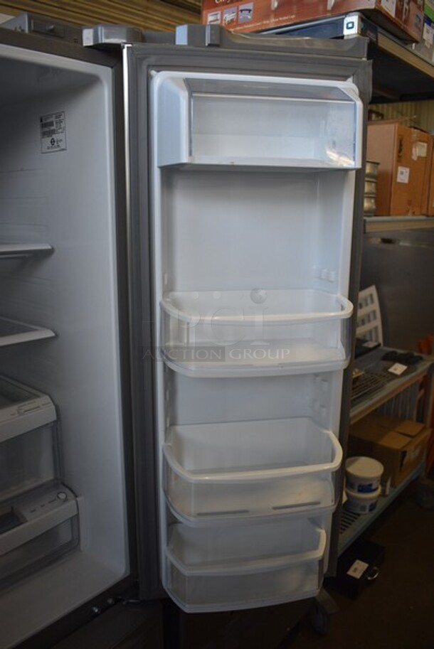 Kenmore Elite Model 795.71036.010 Chrome Finish French Style Door Cooler w/ Lower Freezer Combo Unit. 115 Volts, 1 Phase. 33x33x70. Tested and Powers On But Does Not Get Cold - Image 5 of 8