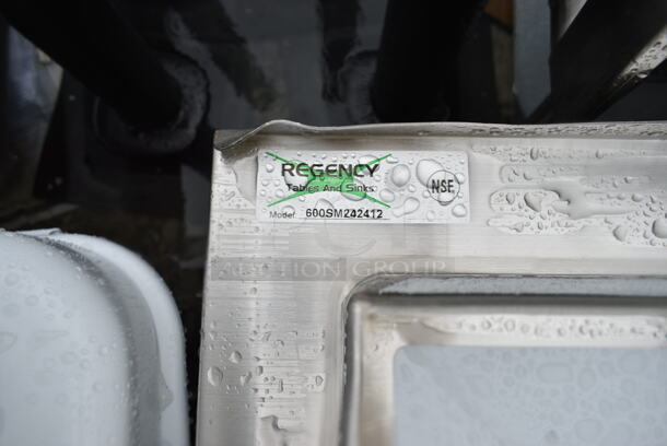 BRAND NEW SCRATCH AND DENT! Regency 600SM242412 29" 16-Gauge Stainless Steel One Compartment Floor Mop Sink - 24" x 24" x 12" Bowl  - Image 5 of 5