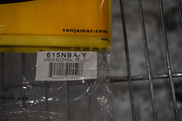 BRAND NEW! San Jamar 615NBA-Y Yellow 25 Mil Neo-Flex Dishwasher Apron - 43" x 29" - Image 4 of 4