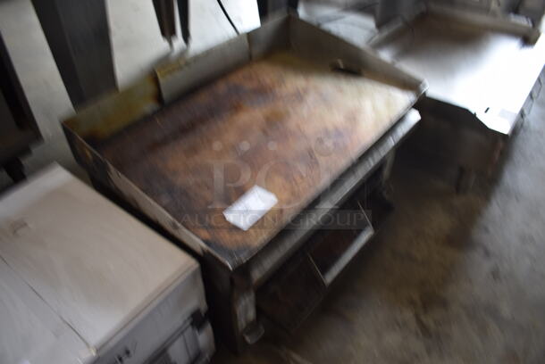 Commercial Stainless Steel Countertop Natural Gas Powered Griddle With Cheesemelter.  - Image 2 of 6