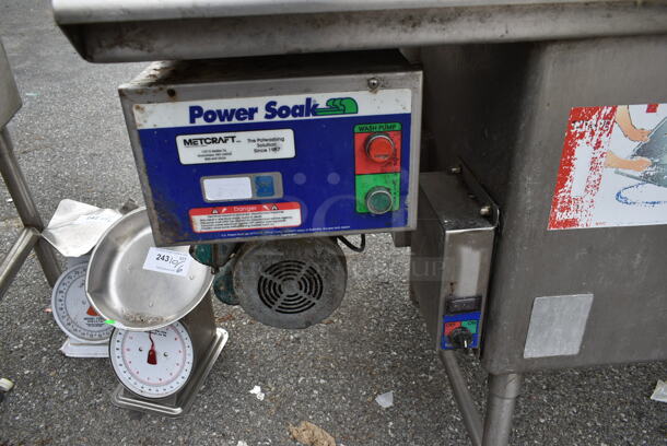 Power Soak Stainless Steel Commercial 3 Bay Sink w/ Dual Drain Boards. Bays 40x28, 15x28, 18.5x28. Drain Boards 16x30
 - Image 3 of 6