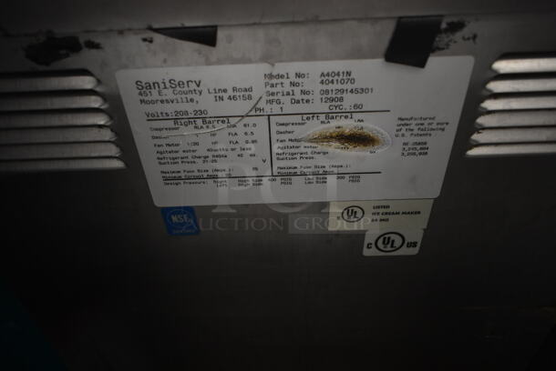 2012 SaniServ A4041N Stainless Steel Commercial Countertop Air Cooled Single Flavor Soft Serve Ice Cream Machine. 208-230 Volts, 1 Phase.  - Image 6 of 6