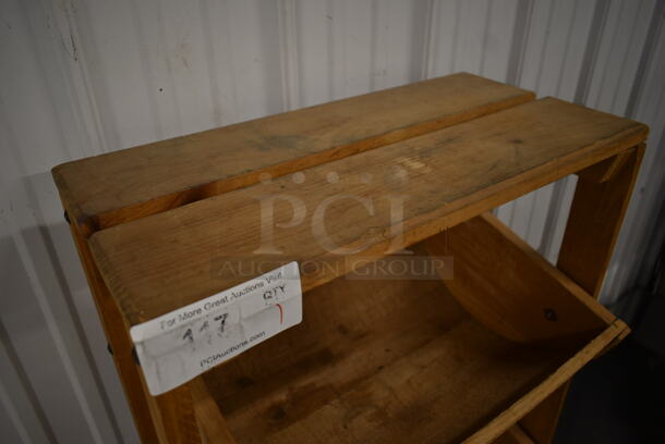 Wooden 4 Tier Basket Display Rack. - Image 4 of 5