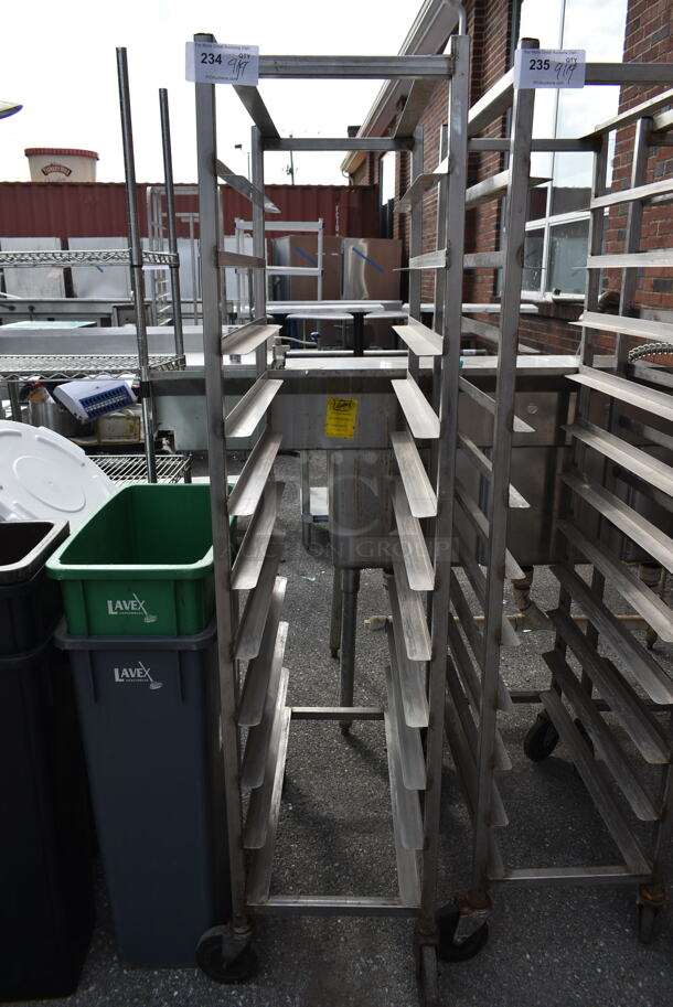 Metal Commercial Pan Transport Rack on Commercial Casters. - Image 1 of 2