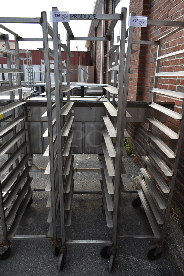 Metal Commercial Pan Transport Rack on Commercial Casters. - Image 1 of 2