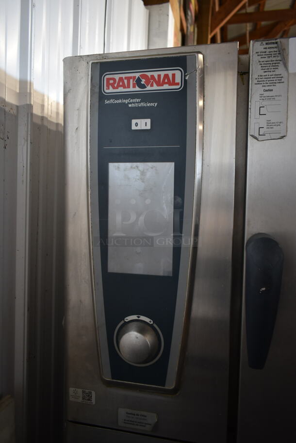 2 2013 Rational Stainless Steel Commercial Combitherm Self Cooking Center Convection Ovens on Commercial Casters. Top Model: SCC WE 62. Bottom Model: SCC WE 102. 480 Volts, 3 Phase. 2 Times Your Bid! - Image 5 of 11