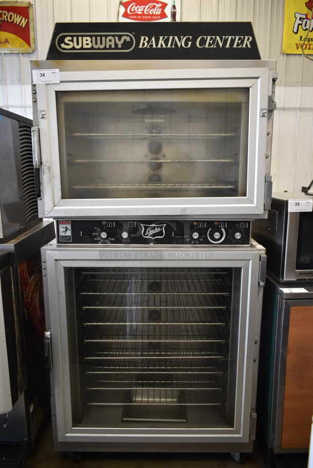 Duke AHPO-618 Stainless Steel Commercial Electric Powered Oven Proofer on Commercial Casters. 240 Volts, 3 Phase. 