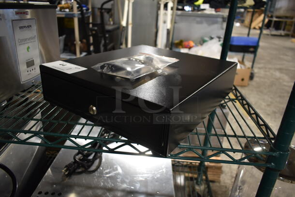 BRAND NEW SCRATCH AND DENT! Black Metal Cash Drawer. - Image 2 of 4