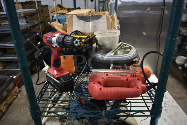 ALL ONE MONEY! Lot of Various Items Including Tool Bag, Skil 4295 Saw, Black & Decker LPS7000 Saw, 3/8" Variable Speed Reversible Drill and Cordless Drill  - Image 2 of 12