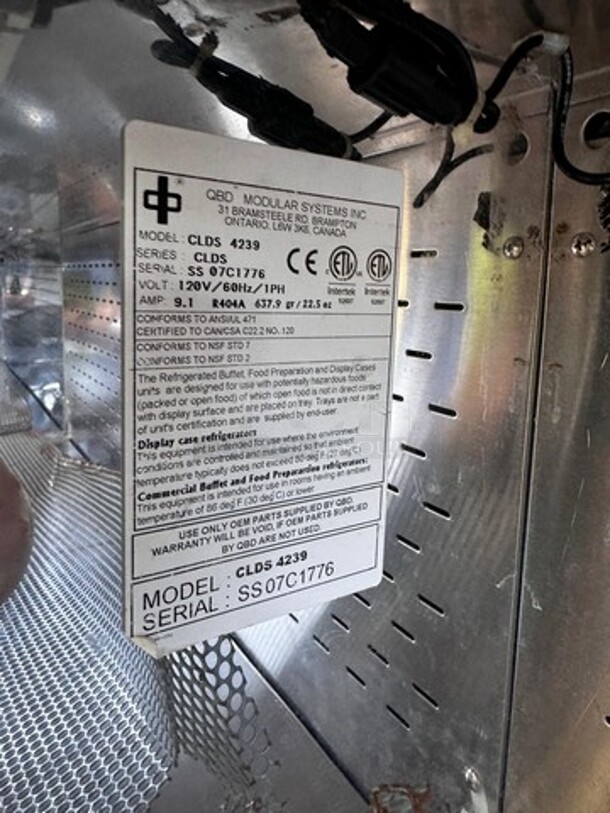 QBD CLDS 4239  open grab and go fridge cooler 120V| 42X35X41  - Image 3 of 3