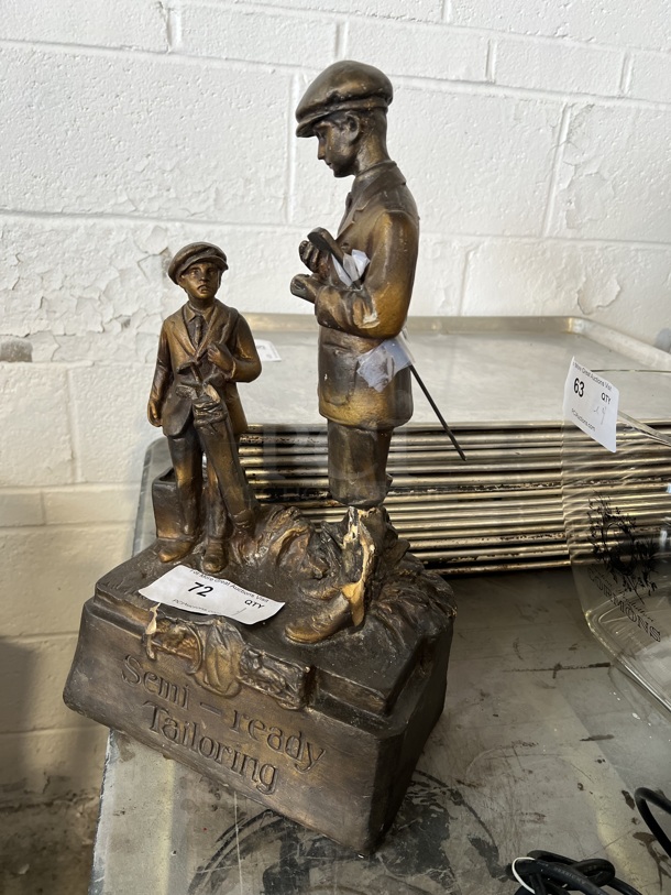 Plaster Statue of Semi Ready Tailoring. 10.5x6x19 - Image 2 of 5