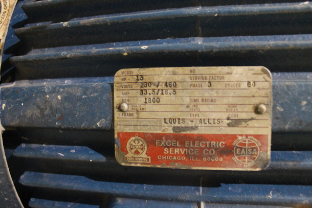 Metal Commercial Mixer. 230/460 Volts, 3 Phase. BUYER MUST REMOVE.  - Image 6 of 7