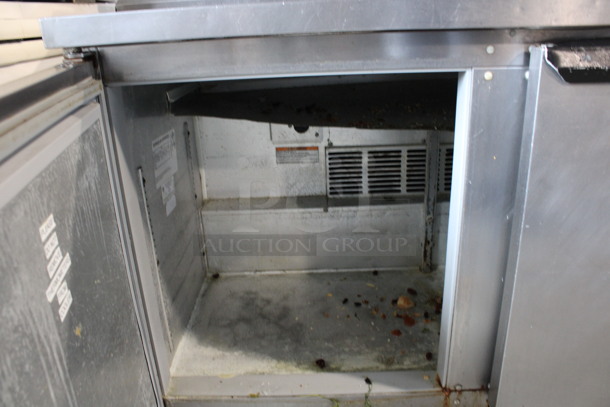 Beverage Air Model SPE48-12 Stainless Steel Commercial Sandwich Salad Bain Marie Mega Top on Commercial Casters. 115 Volts, 1 Phase. 48x30x42.5. Tested and Working! - Image 6 of 7