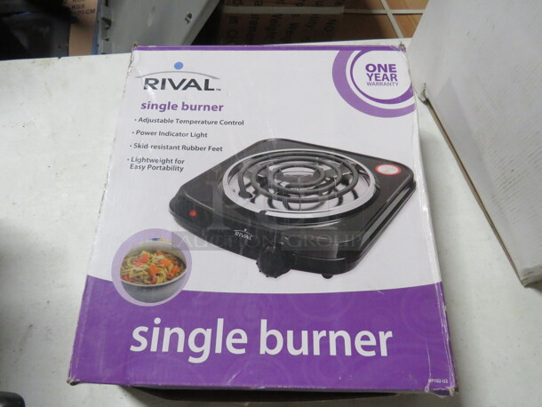 One NEW Rival Single Burner. - Image 1 of 1