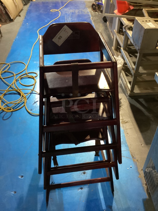 3 - Dark Wooden High Chairs 
Your Bid x 3 
 - Image 3 of 3