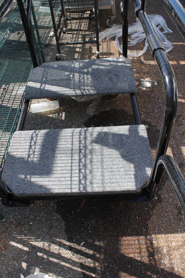 Black Metal Flat Cart on Commercial Casters. - Image 4 of 4