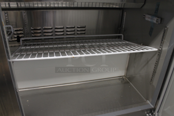 BRAND NEW SCRATCH AND DENT! 2022 Avantco 178APT60HC Stainless Steel Commercial Sandwich Salad Prep Table Bain Marie Mega Top on Commercial Casters. 115 Volts, 1 Phase. Tested and Working! - Image 4 of 5