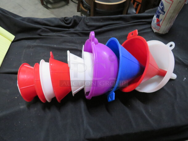 One Lot Of Assorted Funnels.