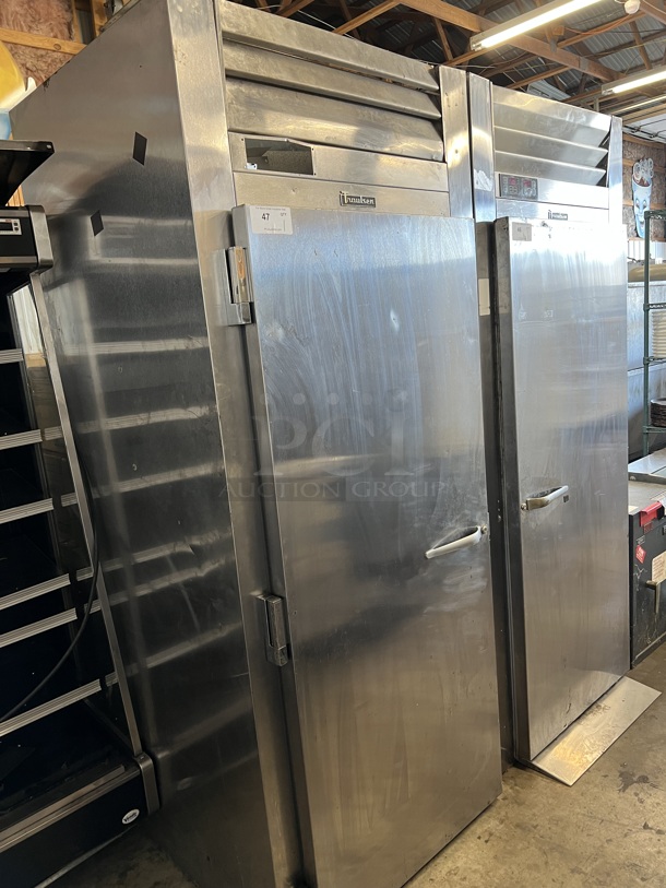 Traulsen Stainless Steel Commercial Single Door Roll In Rack Proofer. 35.5x36x83. Cannot Test Due To Missing Control Panel