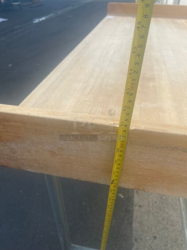 Clean! Wooden Bakery Table With Edges NSF Very Clean Top - Image 10 of 10