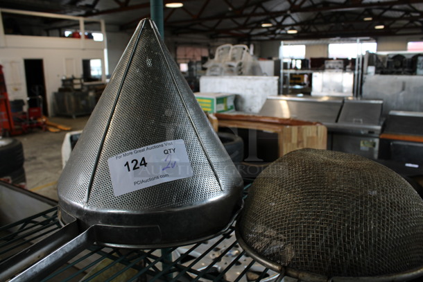 2 Various Metal Items; China Cap Strainer and Strainer. 24x10.5x4, 21x12x12. 2 Times Your Bid! - Image 2 of 3