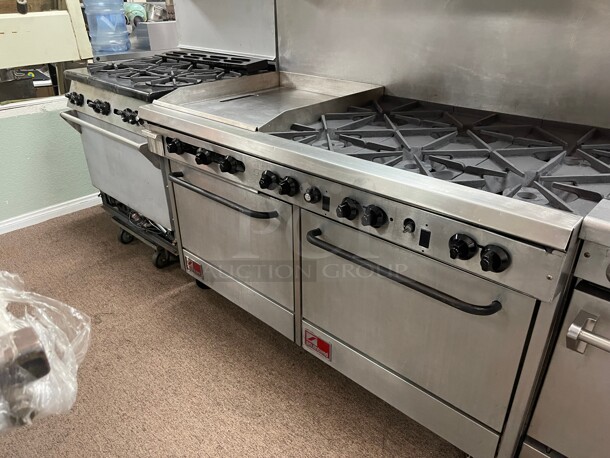 Fully Refurbished! Southbend Commercial 6 Burner flat Grill Griddle With Two Ovens Natural Gas NSF Tested and Working! - Image 3 of 7