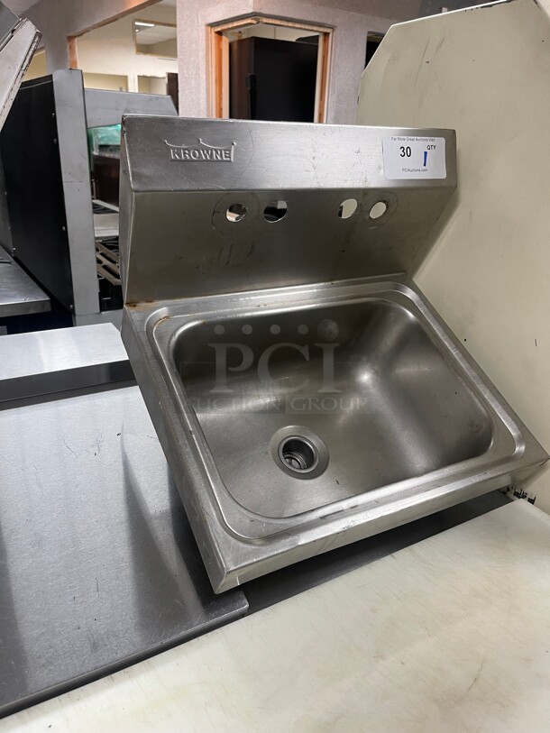Clean! Krowne Stainless Steel Commercial Hand Sink NSF 
