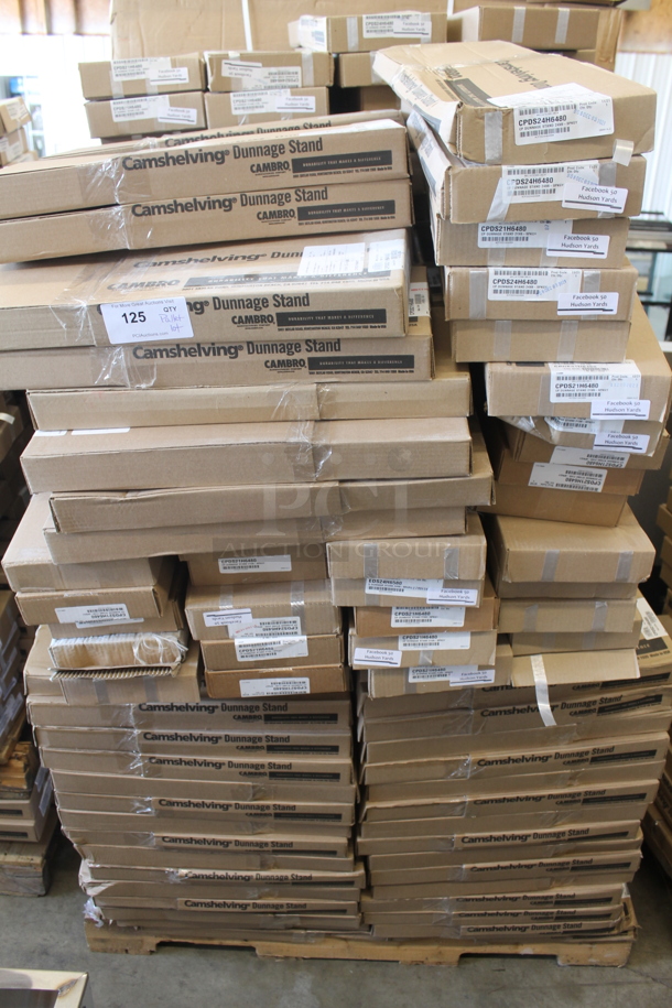 ALL ONE MONEY! PALLET LOT of NEW Cambro CPDS21H6480 Camshelving® Premium Dunnage Stand 21