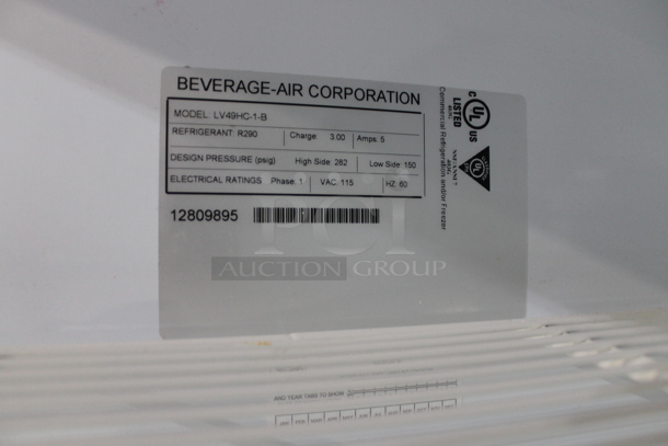 Beverage Air LV49HC-1-B Metal Commercial 2 Door Reach In Cooler Merchandiser on Commercial Casters. 115 Volts, 1 Phase. Tested and Working! - Image 7 of 7