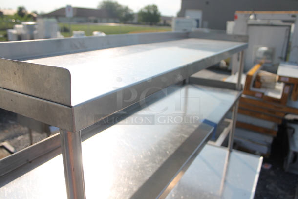 Stainless Steel Commercial Table w/ 2 Tier Over Shelf and Under Shelf. - Image 6 of 6