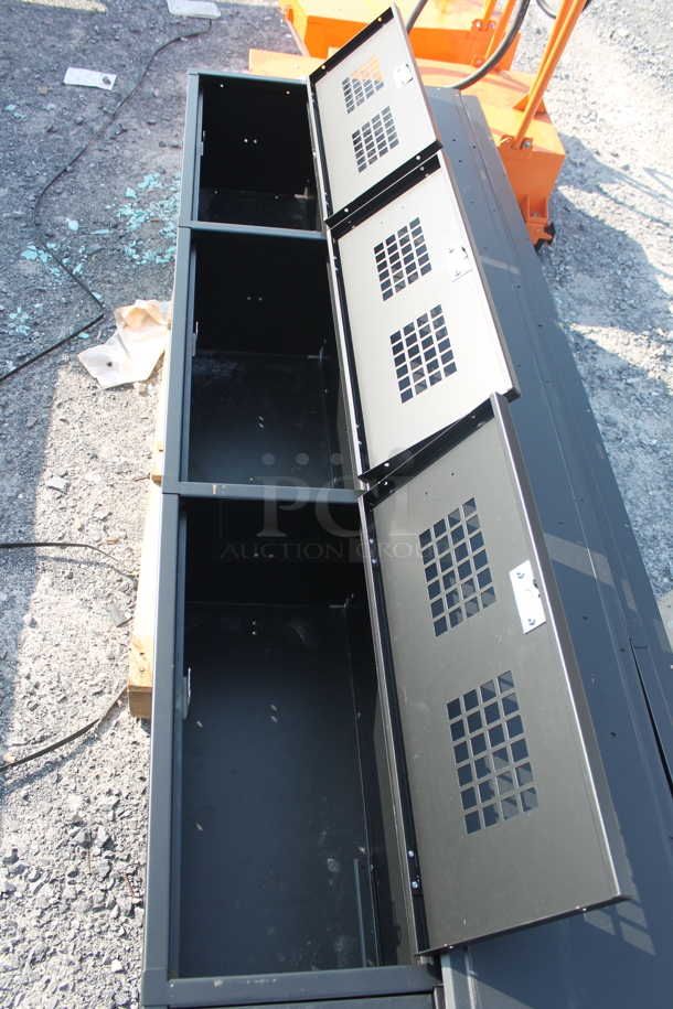 2 BRAND NEW SCRATCH AND DENT!  Black Metal 3 Cubby Lockers. 2 Times Your Bid! - Image 5 of 5