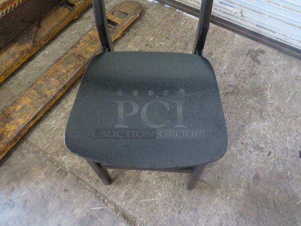 Black Wooden Chair. 3XBID - Image 2 of 2