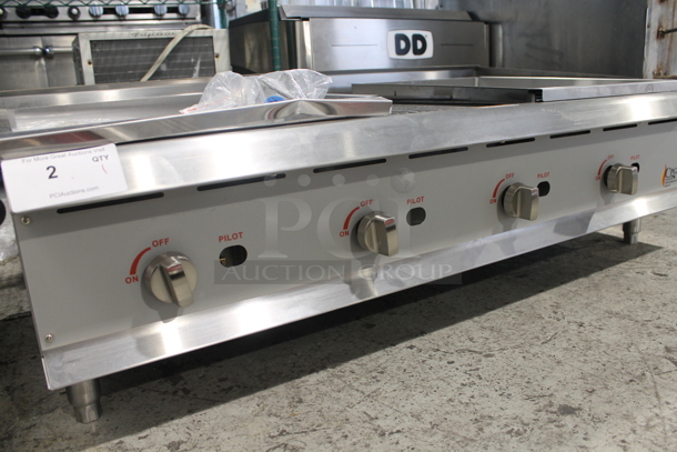 BRAND NEW SCRATCH AND DENT! Cooking Performance Group CPG 351CRCPG48NL Stainless Steel Commercial Countertop Natural Gas Powered Radiant Charbroiler Grill. 160,000 BTU - Image 5 of 9