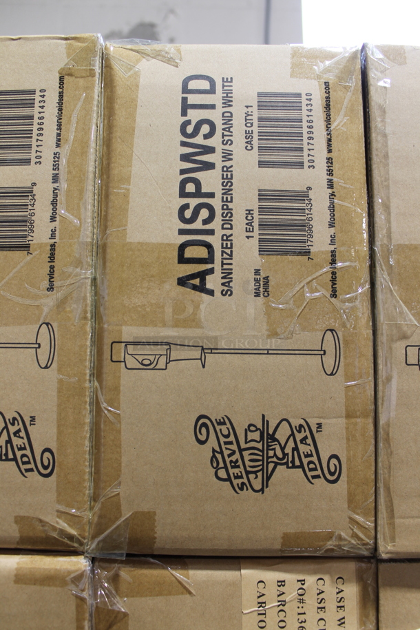 PALLET LOT of 60 BRAND NEW IN BOX! Service Ideas ADISPWSTD 27 oz Gel Soap and Hand Sanitizer Dispenser w/ Floor Stand - 53"H, White. 60 Times Your Bid! - Image 3 of 3