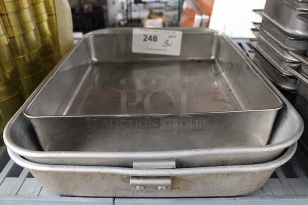 3 Various Metal Baking Pans. Includes 17.5x12x2.5. 3 Times Your Bid!